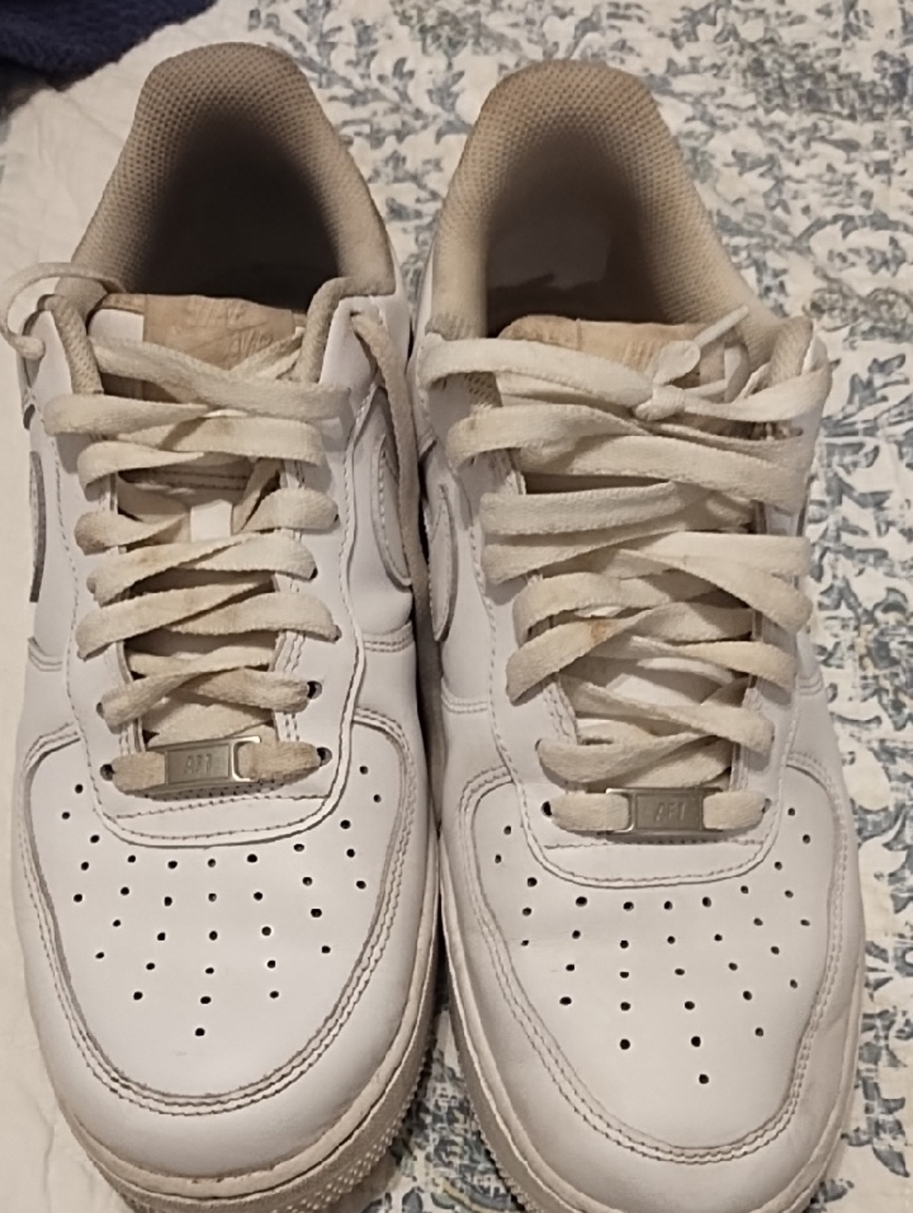 Nike AF1 Men's White Low-Top Leather Sneakers